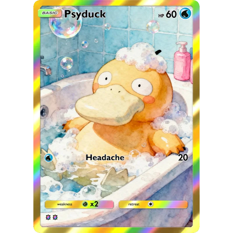 Набор из 4 карт Pokemon: Бульбазавр, Пикачу, Сквиртл, Псайдак. Коллекционные карты PTCG, редкие голографические аниме-карты. Подарок для покемонов-фанатов. (art.: 3920da1428bda) - 3920da1428bda