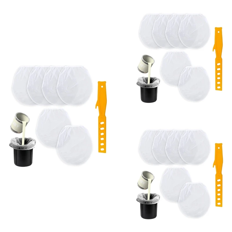6 шт. фильтр-мешок для краски белое ведро сетчатый пластиковый шпатель эластичная