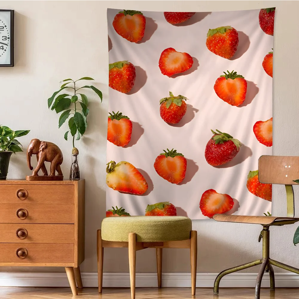 Fresh Fruit Printed Large Wall Tapestry Indian Buddha Decoration Witchcraft Bohemian Hippie Decor Blanket