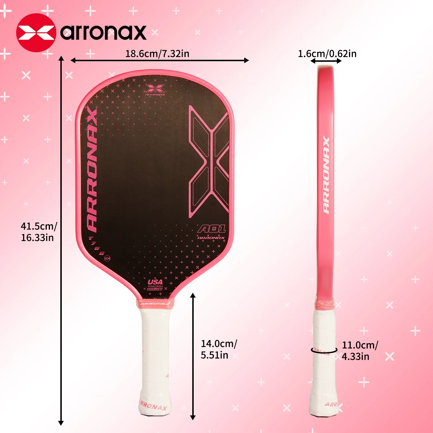 Arronax Thermoformed T700 Необработанное углеродное волокно Pickleball Paddle Spin Текстурированная