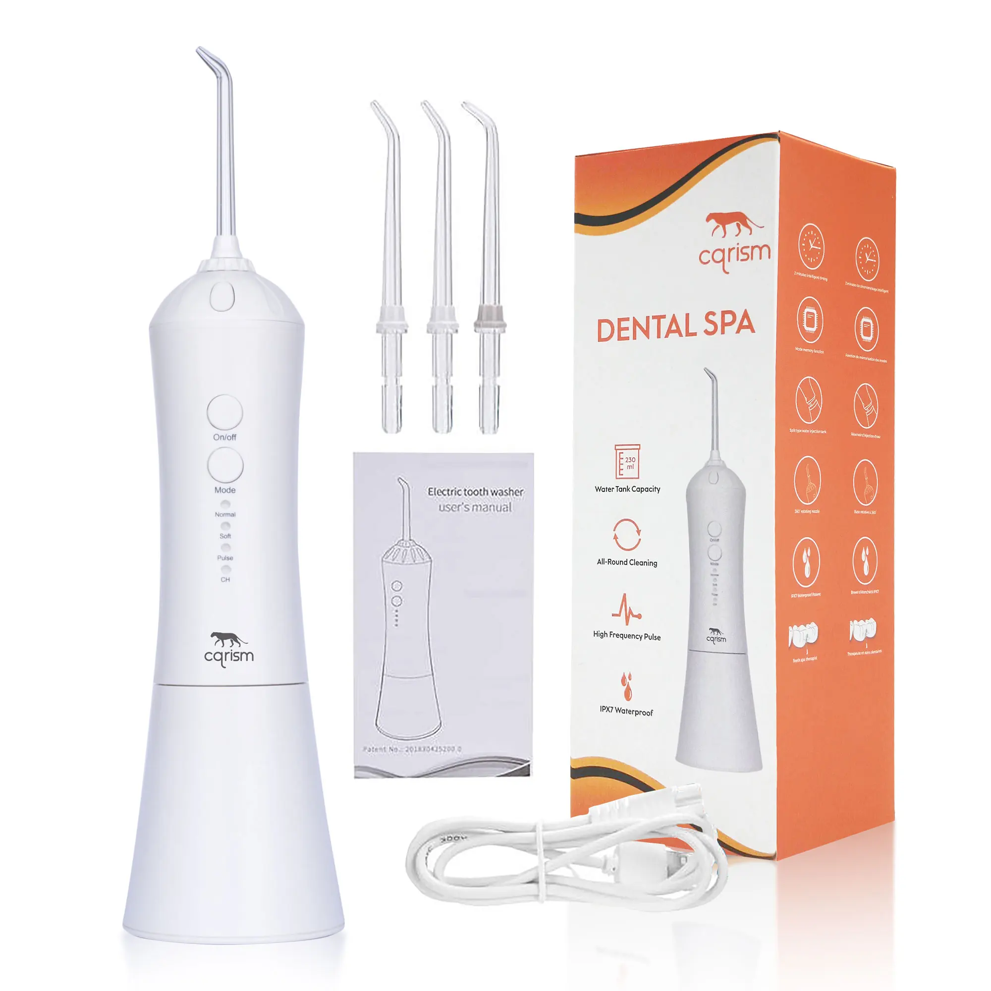

Water Dental Flosser, Cordless 8oz/230ml Teeth Cleaner, for Home and Travel