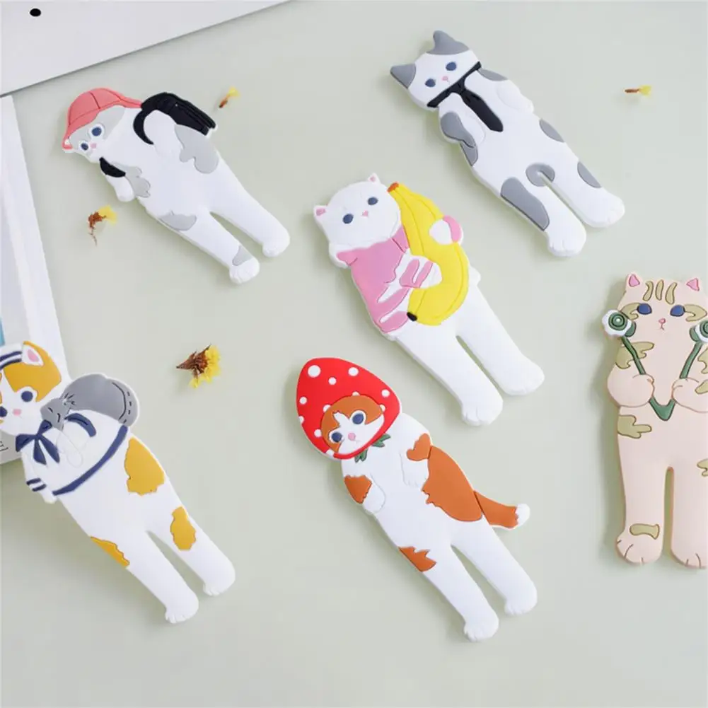 

Storage Hook Creative Shape Waterproof PVC Multifunctional Cat Magnetic Fridge Hook for Home
