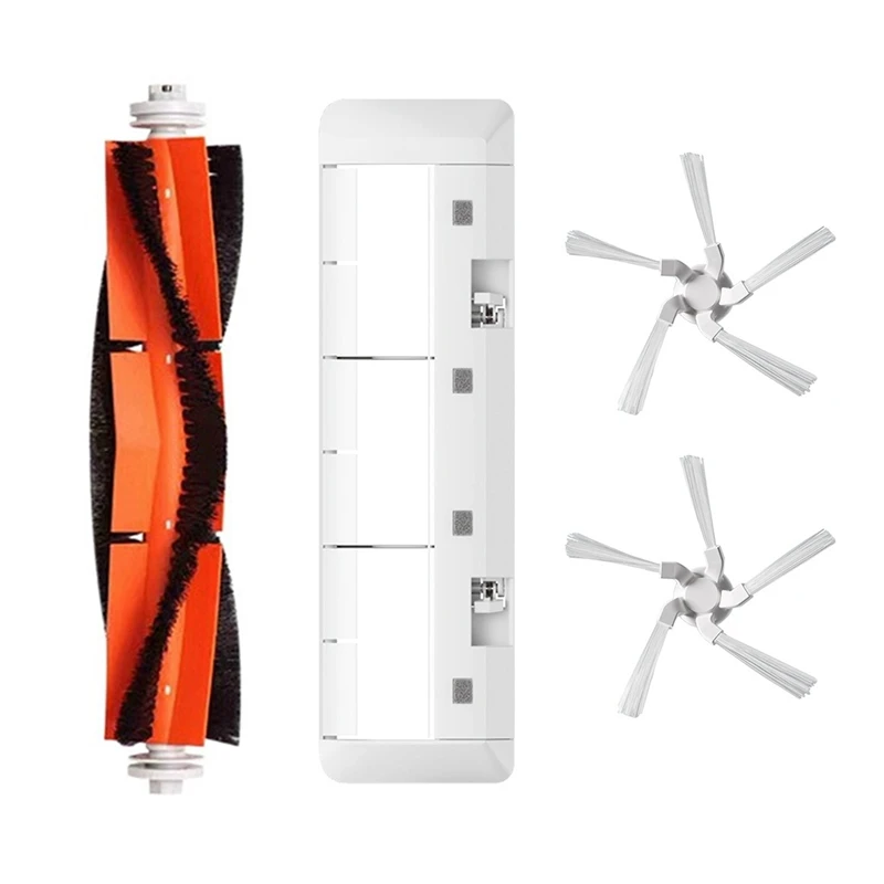 

4Pcs Replacement Kit For Xiaomi Dreame W10 Robotic Vacuum Cleaning Main Brush, Side Brush, Main Roller Brush Cover
