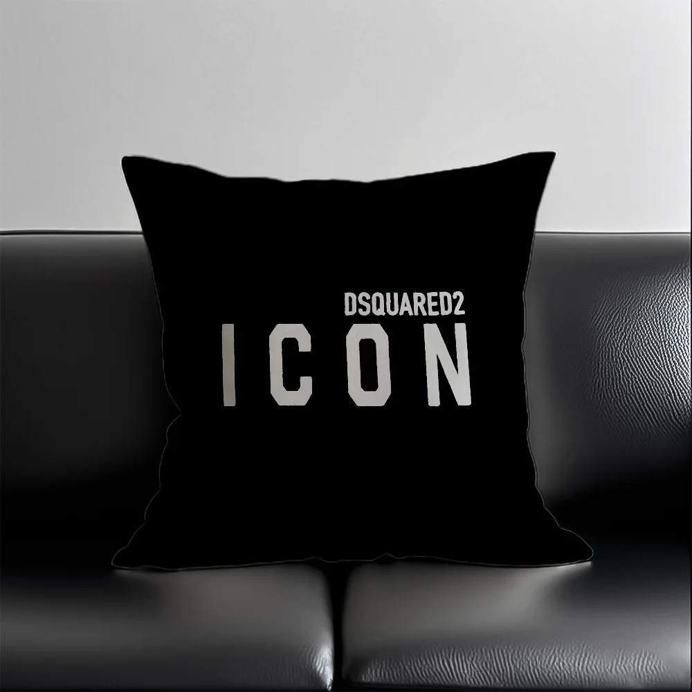 

Модная наволочка с логотипом D-Dsquared2, противопыльная наволочка, шелковистая короткая плюшевая наволочка на невидимой молнии, чехол для диванной подушки