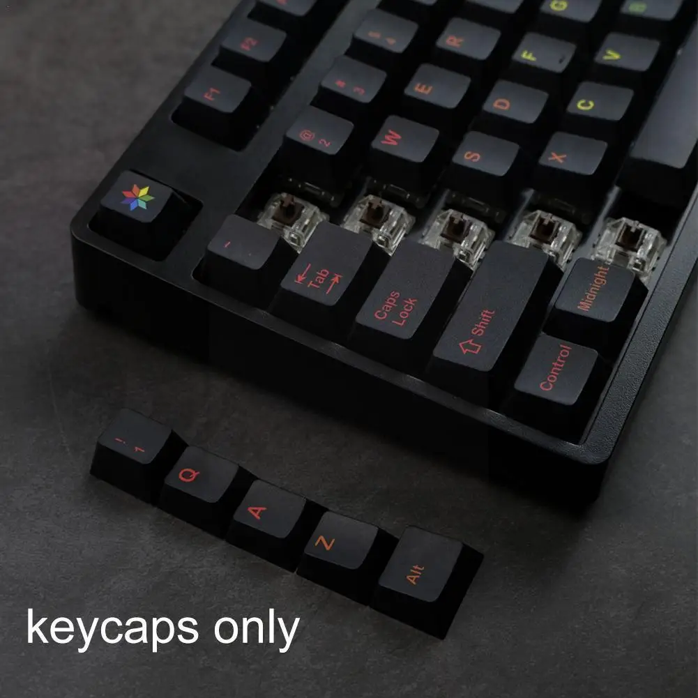 

140keys Pbt Keycap Xda Profile English Keycaps For Gmk Midnight Rainbow Keycaps Mechanical Keyboards Mx Switch O4w4