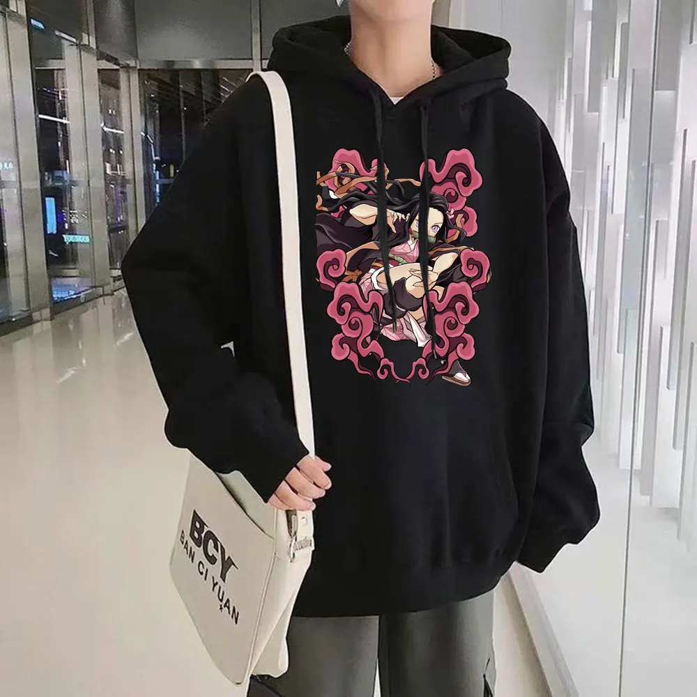 

Anime Demon Slayer Hoodie Kimetsu No Yaiba Tanjirou Nezuko Sweatshirt Men Women Harajuku Oversized Fleece Hoodies Y2k Streetwear