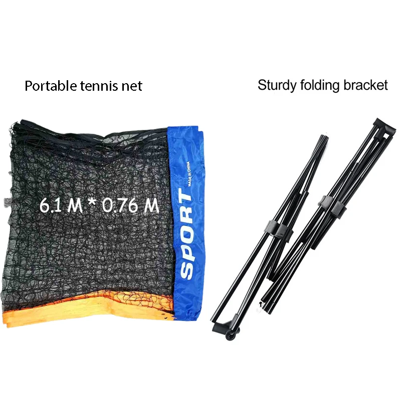 Portable Tennis Badminton Net Bracket Outdoor Professional Sport Training Standard Indoor Foldable Tennis Bracket 6.1 Meters