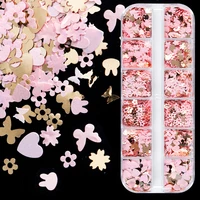 gold pink butterfly resin sequins glitter for epoxy resin filling cherry blossom resin filler uv silicone mold diy accessories