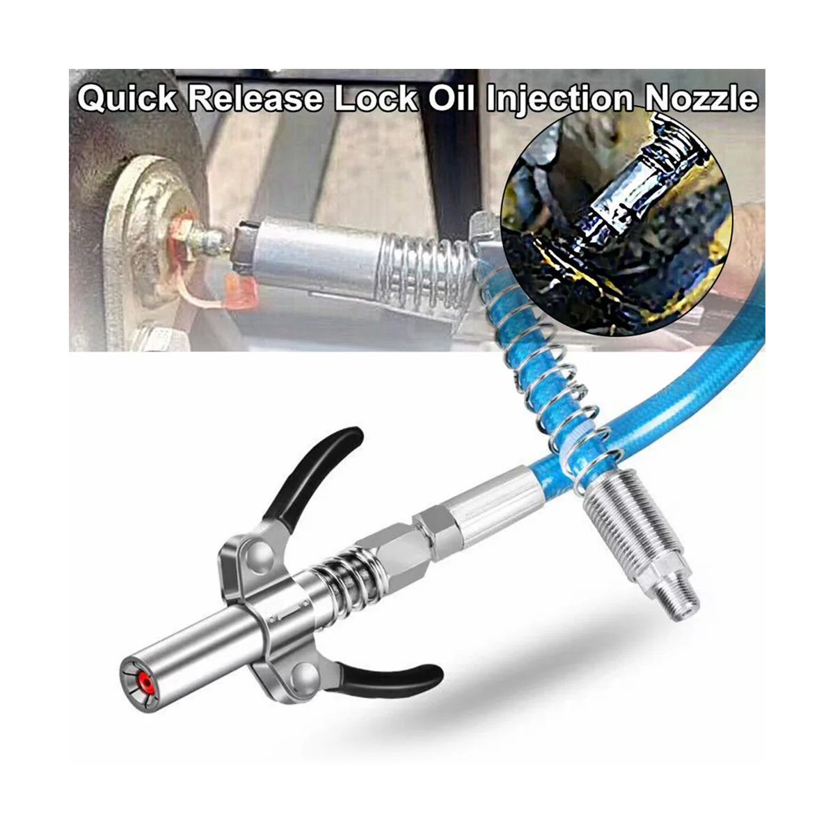 Сверхмощный быстросъемный инжектор для смазки NPTI/8 10000 PSI