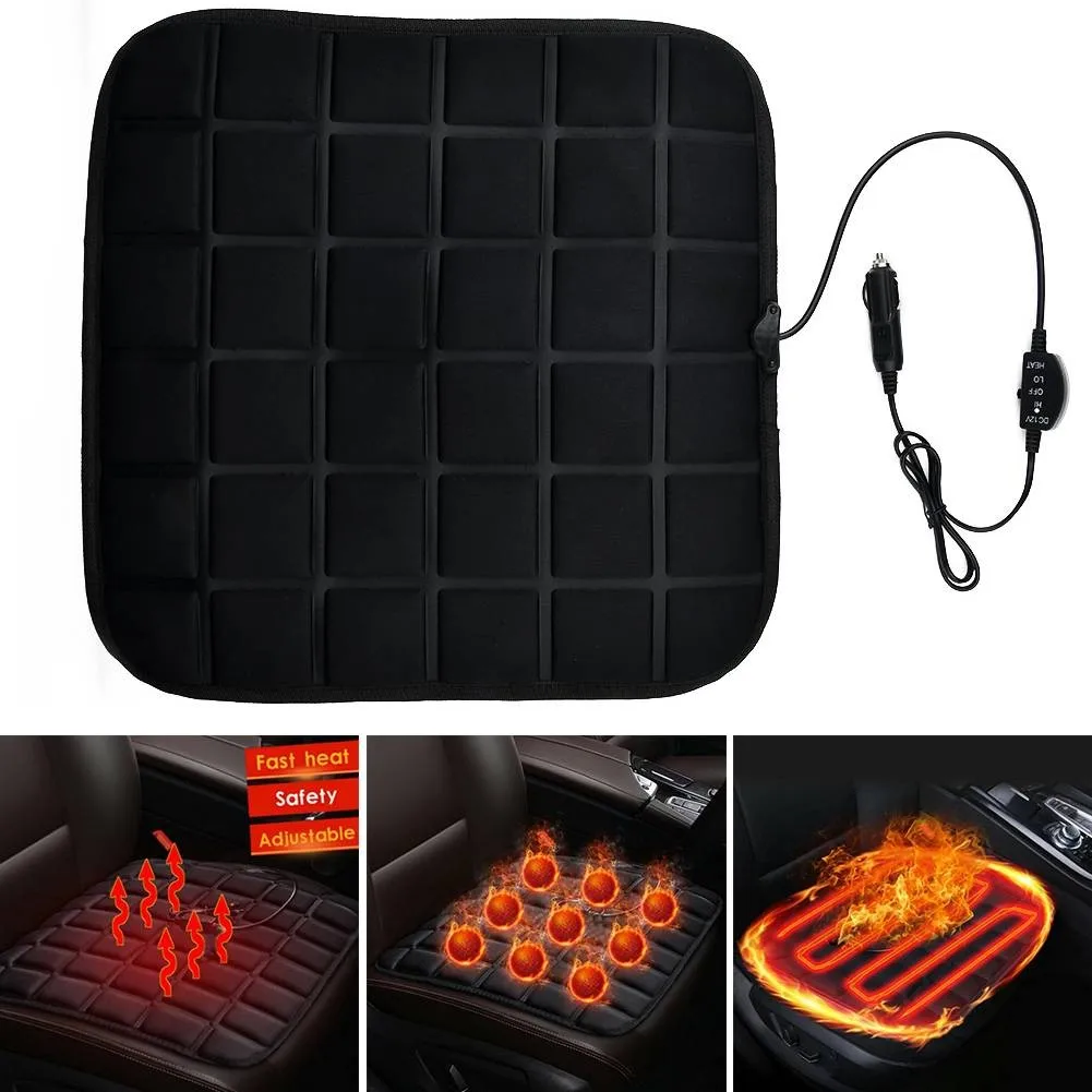 

1pc Car Seat Heated Cover 12V Universal Car Seat Pad Cushion Cover Heating Heater Kit Warm Heated Winter Cushion Adjustable