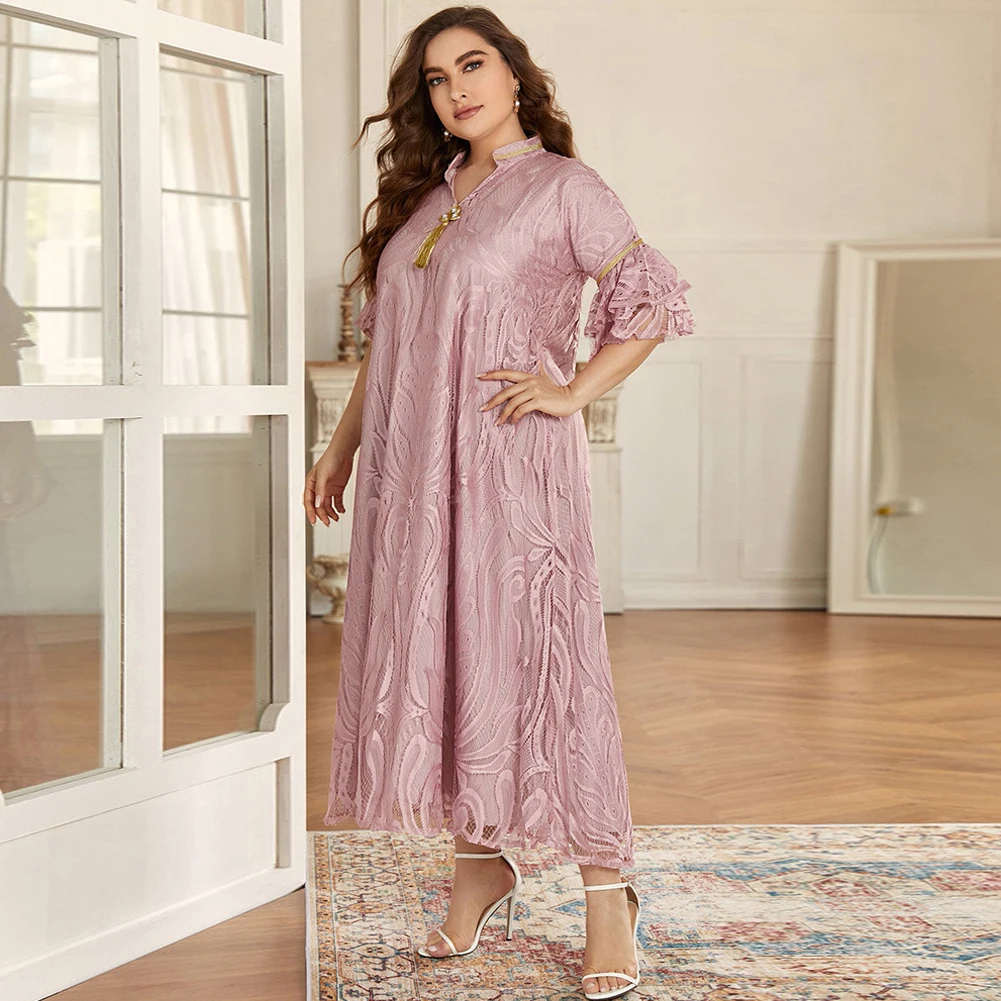

Brand New Women Plus Size Maxi Dresses Elegant Abayas Long Muslim Evening Party Clothing Soft And Comfortable