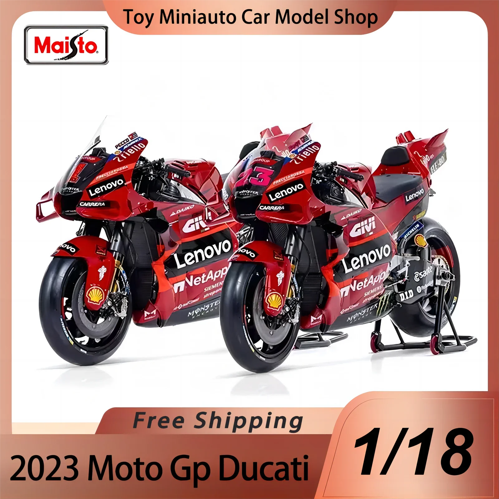 В наличии новый продукт Maisto 1:18 Moto Gp Ducati Lenovo Team миниатюрная литая под давлением