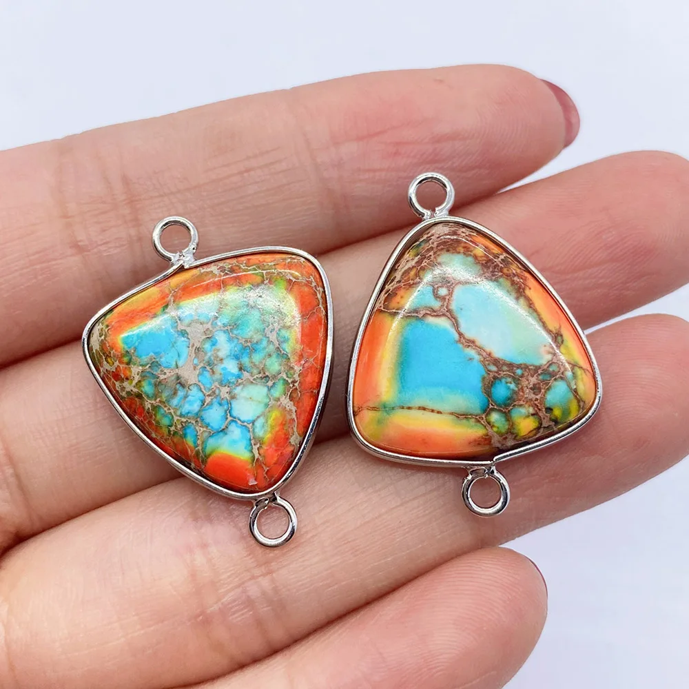 

2 шт. изысканные треугольные императорские камни красочные натуральные бриллианты модные ювелирные изделия DIY Ювелирные изделия бисерные у...