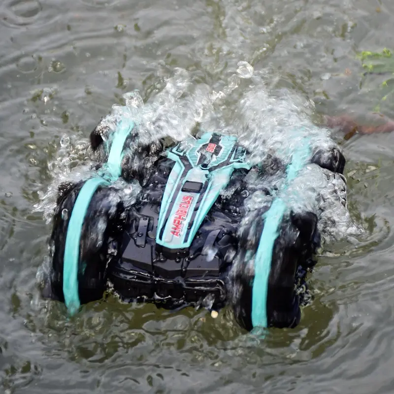

Cutting-edge Remote Control Car: Newest 2.4G Amphibious Stunt RC Car with Double-sided Tumbling Driving - High-tech Electric Toy