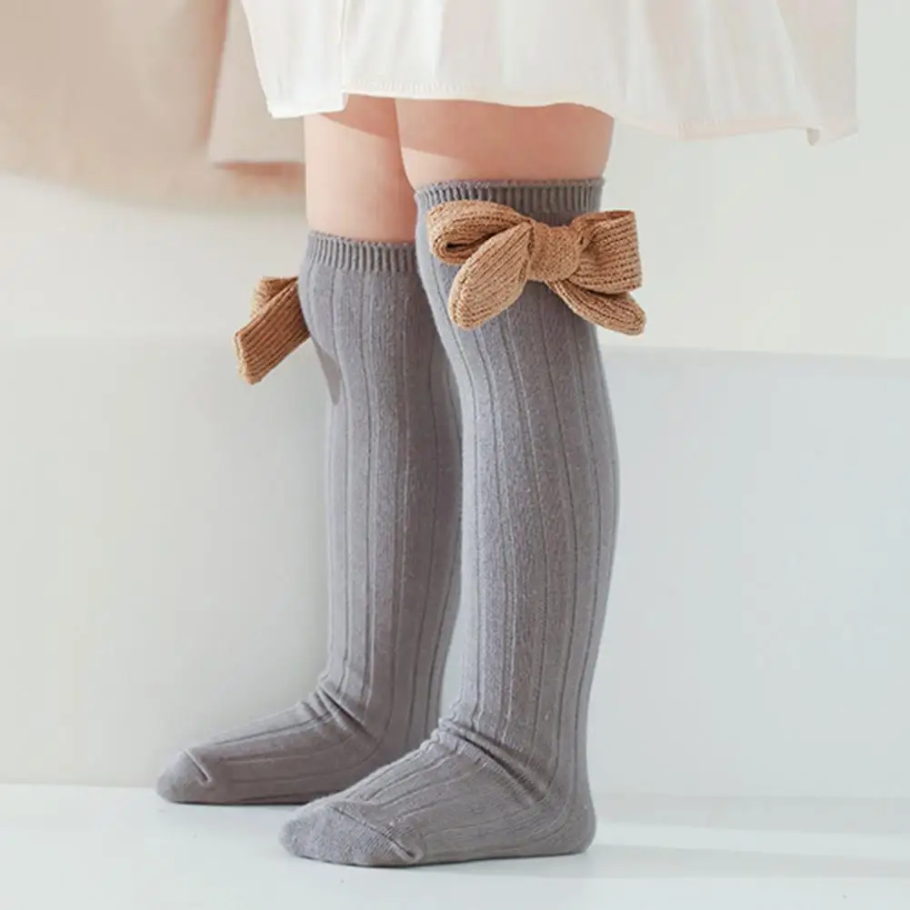 

1 Pair Fashion Bow-knot Stockings Socks Toddlers Socks High Elastic Daily Wear