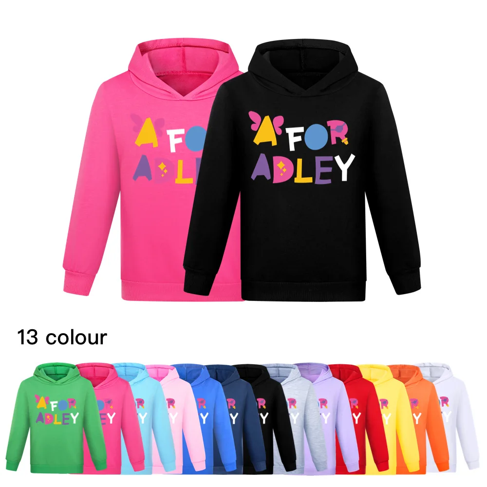 

Детская весенне-осенняя Толстовка A для adley, Детская Хлопковая футболка с длинным рукавом, пальто, мультяшная толстовка для мальчиков и девочек, повседневная одежда