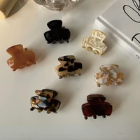 sweet small mini hair claws clip for women tortoiseshell barrette acrylic geometric hairpin acetate hair accessories