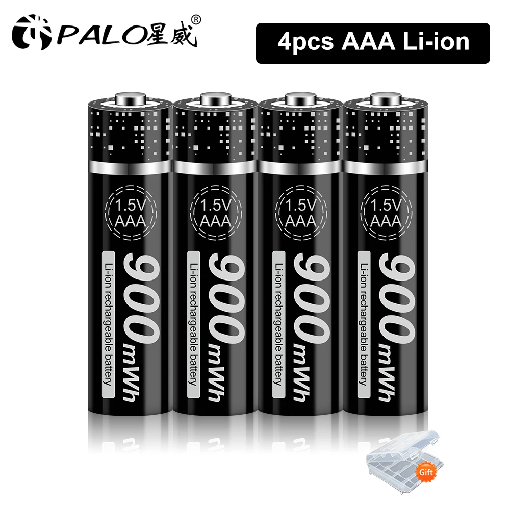 

1.5V AAA Rechargeable Battery Lithium Li-ion AAA 1.5V 900mWh Battery 3A Pre-charged Bateria low self discharge AAA Batteries