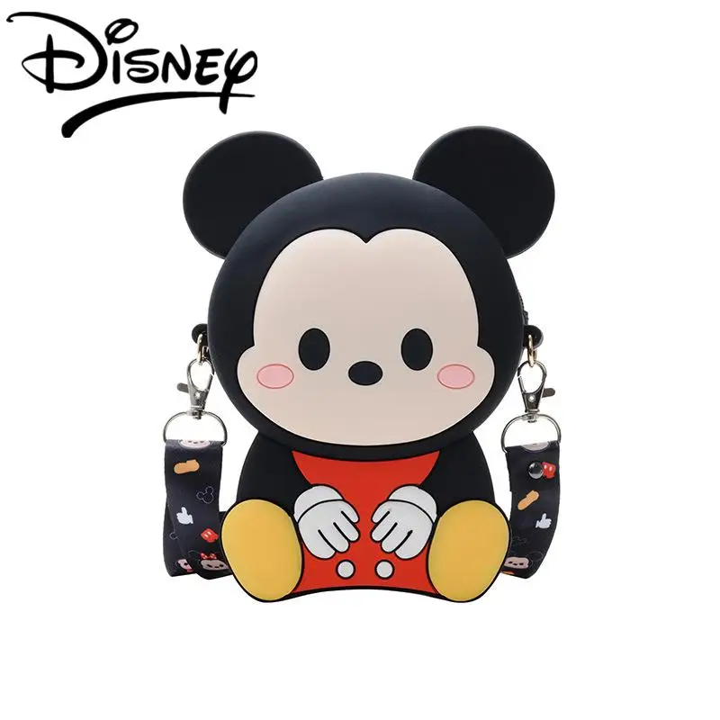 

Детские Сумки Disney, Женская силиконовая сумка-мессенджер с милым мультяшным рисунком для девочек, модная маленькая сумка в западном стиле дл...