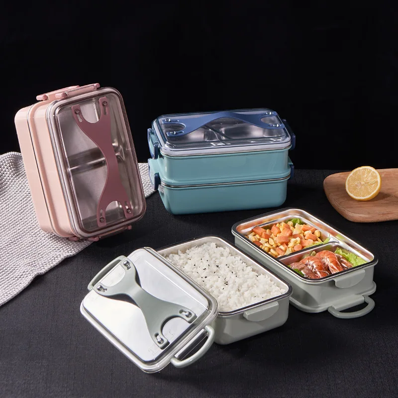 

Large Capacity Stainless Steel Lunch Lunch Box Insulated Lunch Box Portable Can Heat Office Workers Lunch box food container kit