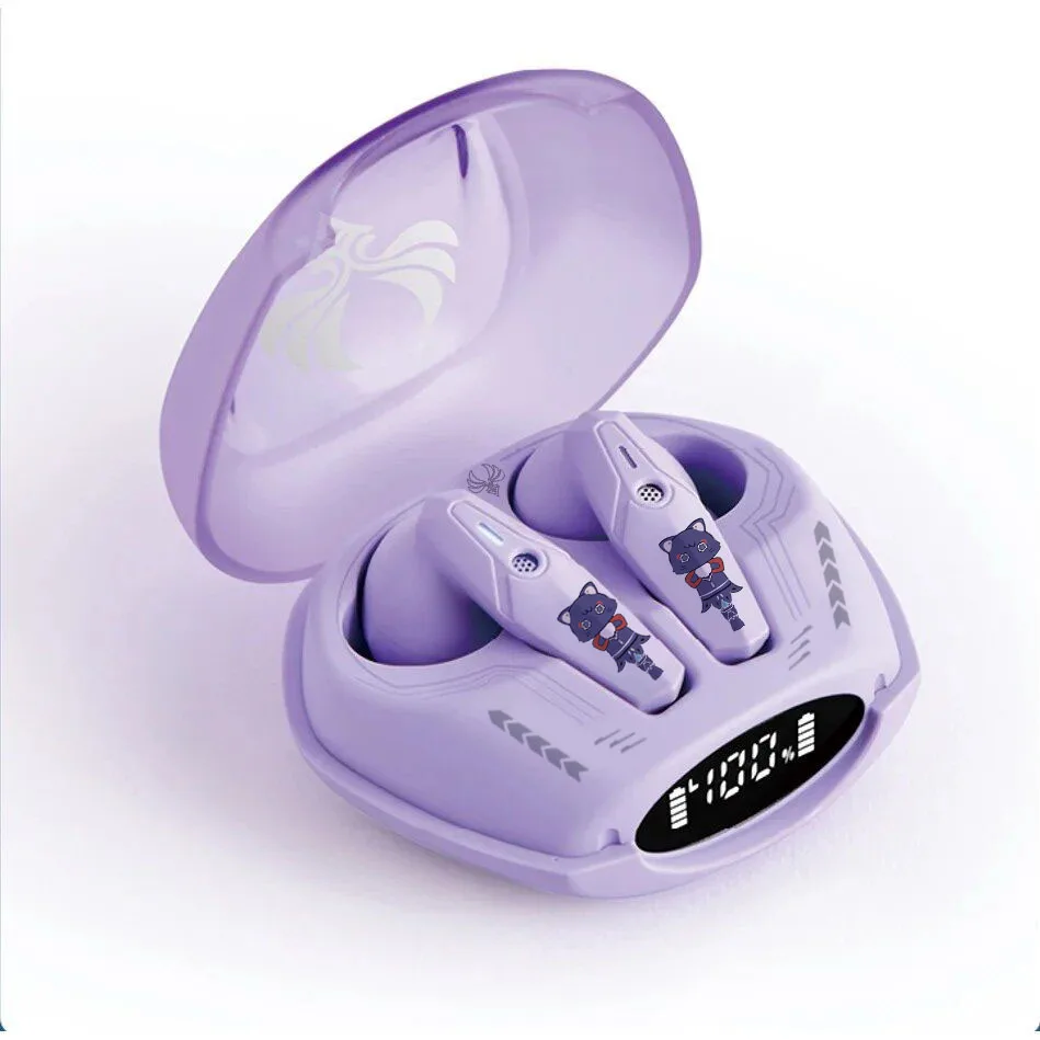 Беспроводные наушники Genshin Impact Meow Honkai 3 Elysia TWS Bluetooth с шумоподавлением Hi-Fi сумкой