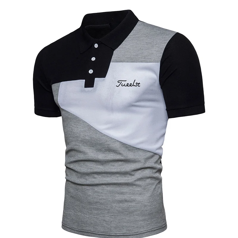 

American brand Golf Polo Men Shirt Short Sleeve Polo Shirt Contrast Color Clothing Summer Casual Fashion Men Polo Tops