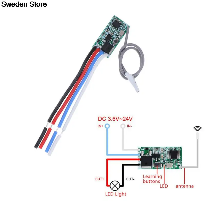 1 шт. радиорелейный Приемник 433 МГц канал универсальный беспроводной пульт