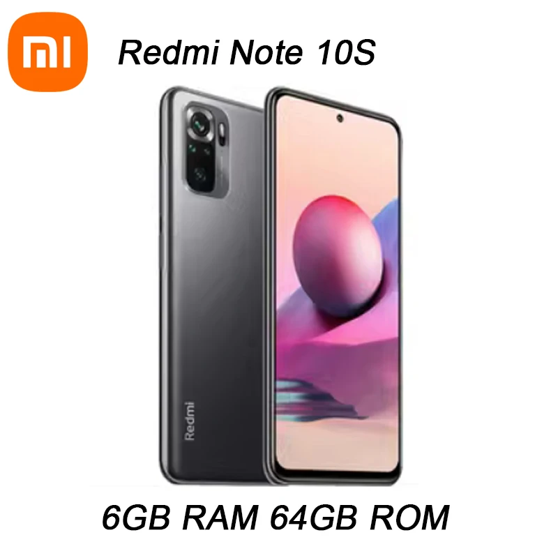 

Смартфон Redmi Note 10S, 6 + 64 дюймов, Android, 33 Вт, быстрая зарядка