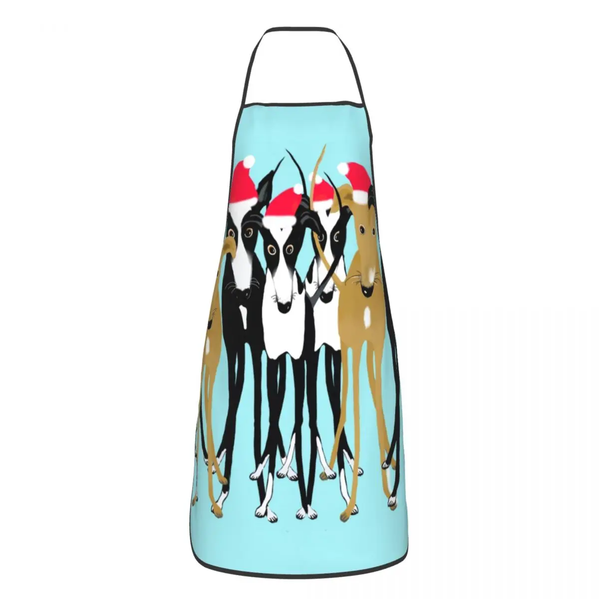 

Christmas Greyhound Gathering Kitchen Chef Cooking Baking Apron Women Men Cute Whippet Sighthound Dog Tablier Cuisine Gardening