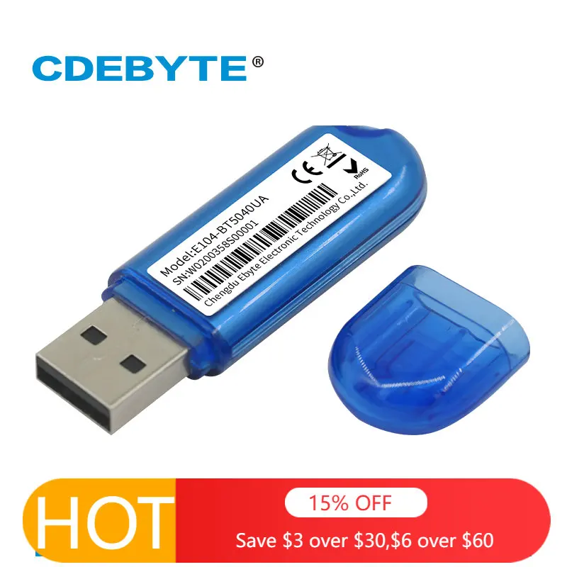

nRF52840 Bluetooth Radio Test Kit BLE4.2 BLE5.0 CDEBYTE E104-BT5040UA Wireless USB Frequency Module 250m PCB Onboard Antenna IoT