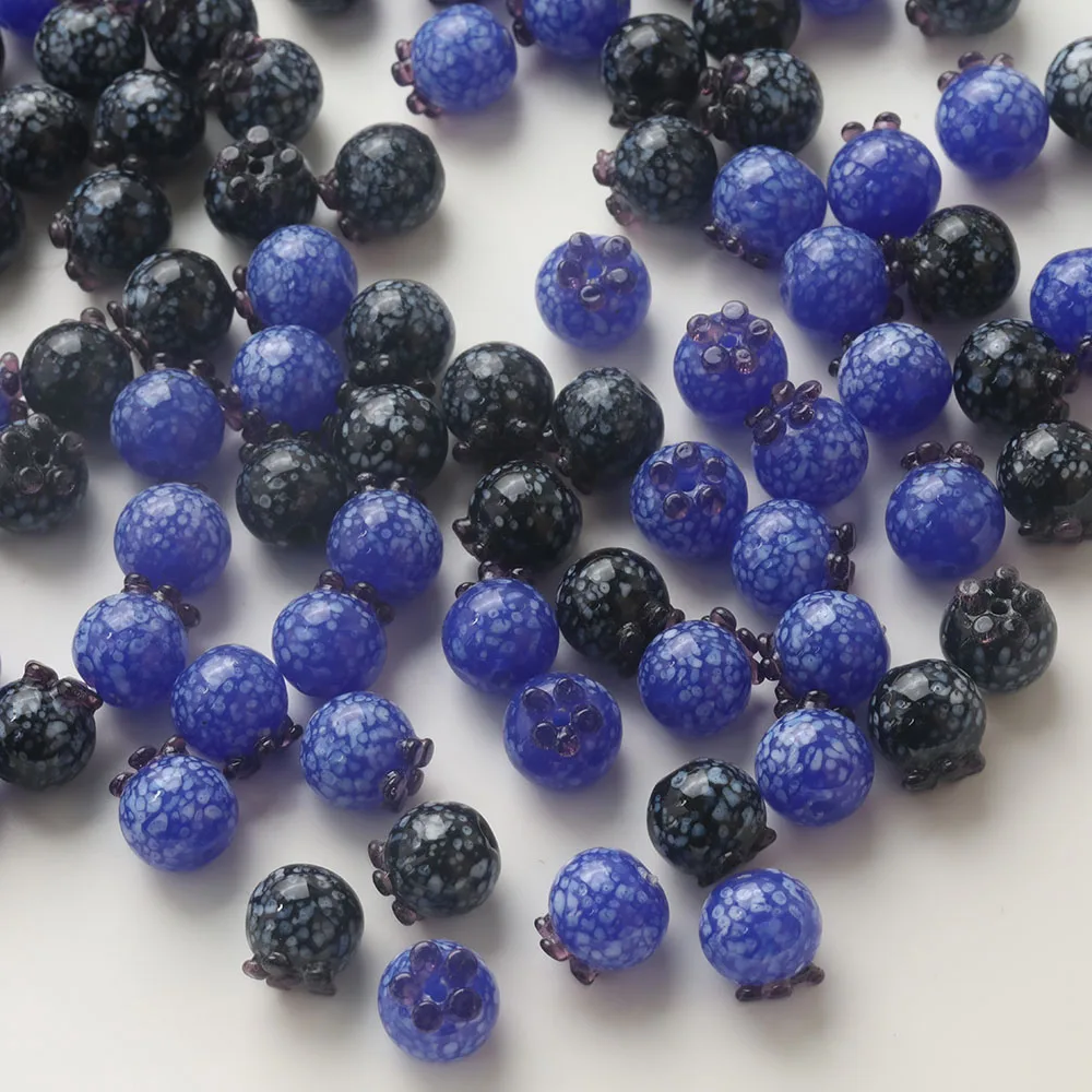 4 шт. стеклянные бусины в форме черники для изготовления ювелирных изделий