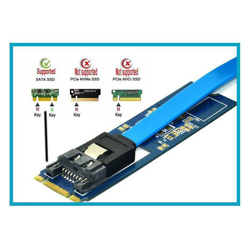 Адаптер M2 SATA преобразователь карты памяти ID KEY M.2 NGFF SSD на 7Pin платы карта Поддержка