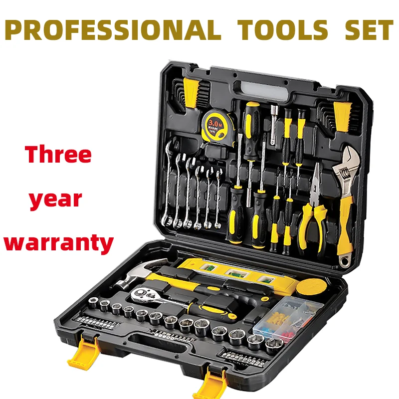 Professional Complete Tools Kit Set Briefcase Boxes Hand Tool 108 PCS Home Metal Carpentry Car Repairs Maintenance Work Toolbox