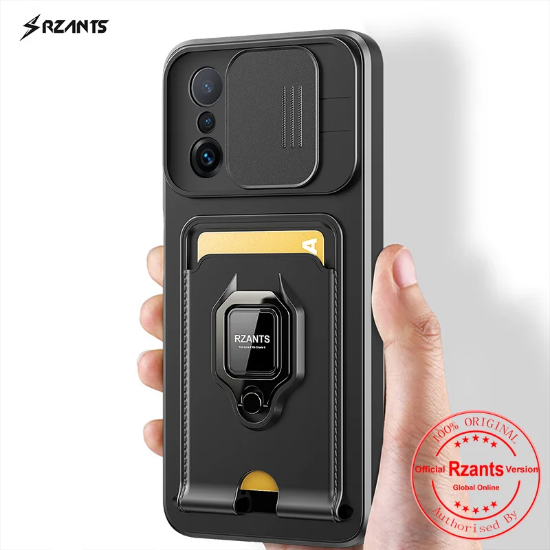 

Модный чехол Rzants для Xiaomi MI 11T MI 11T Pro [Bison], гладкий деловой чехол с нажимным держателем для карт, защитный чехол с кольцом