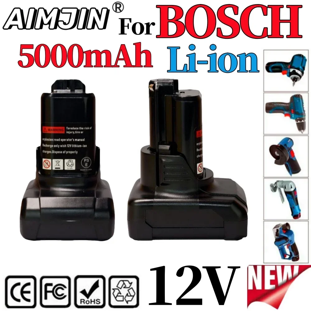 12 В для Bosch 5000 мАч литий-ионный аккумулятор BAT420 сменный BAT411 BAT412 BAT413 BAT414 10 8