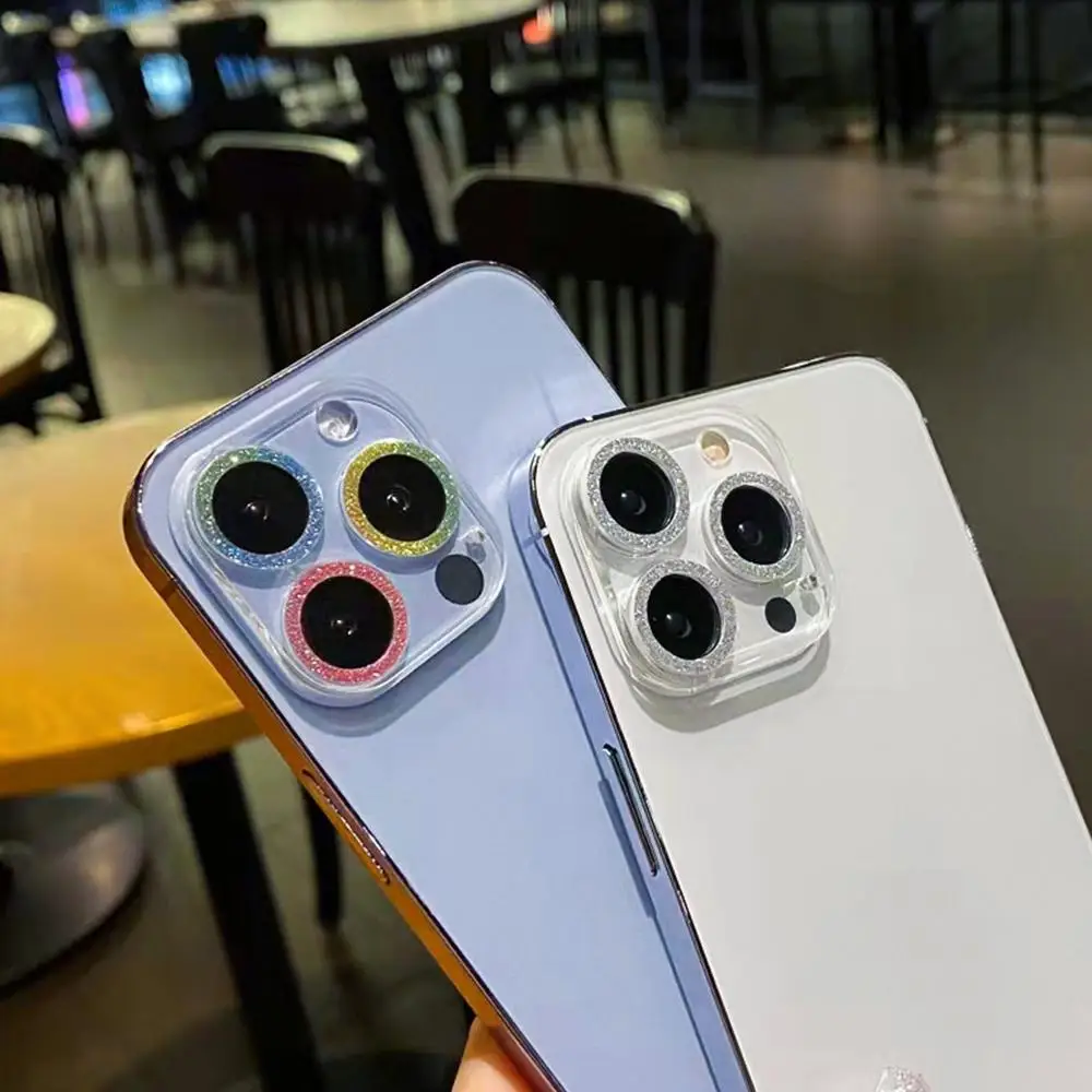 Защитная пленка для объектива камеры с блестками и бриллиантами iPhone 16 14 12 13 11 15 Pro