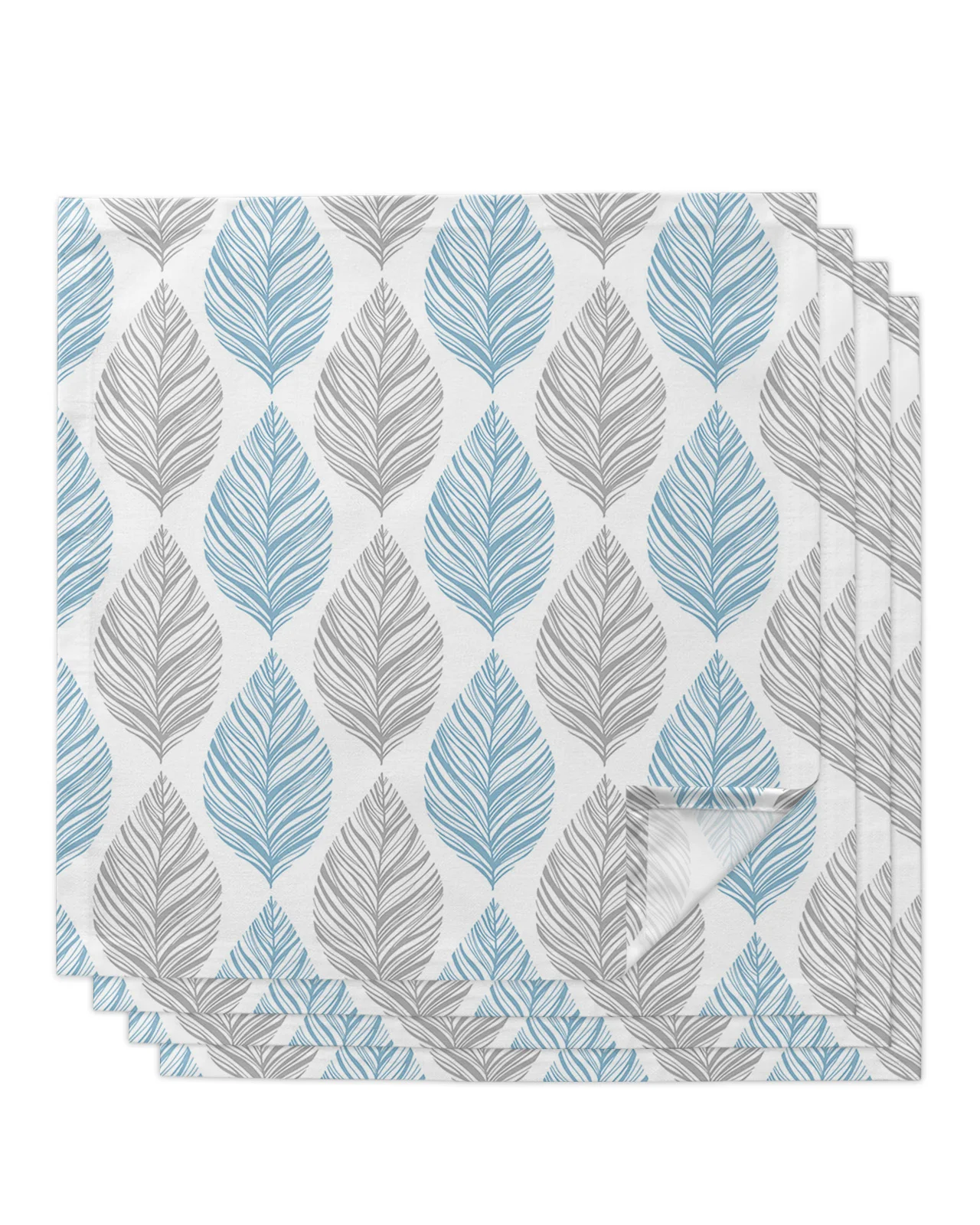 

Синий серый стол с текстурой листьев, семейный набор, кухонные столовые полотенца, дизайнерский коврик для стола, свадебные декоративные салфетки