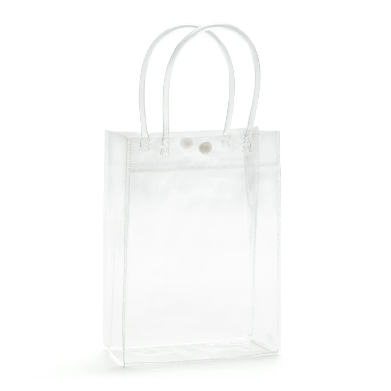 10 шт./20 шт./лот прозрачные подарочные пакеты из ПВХ с ручками прозрачная сумка