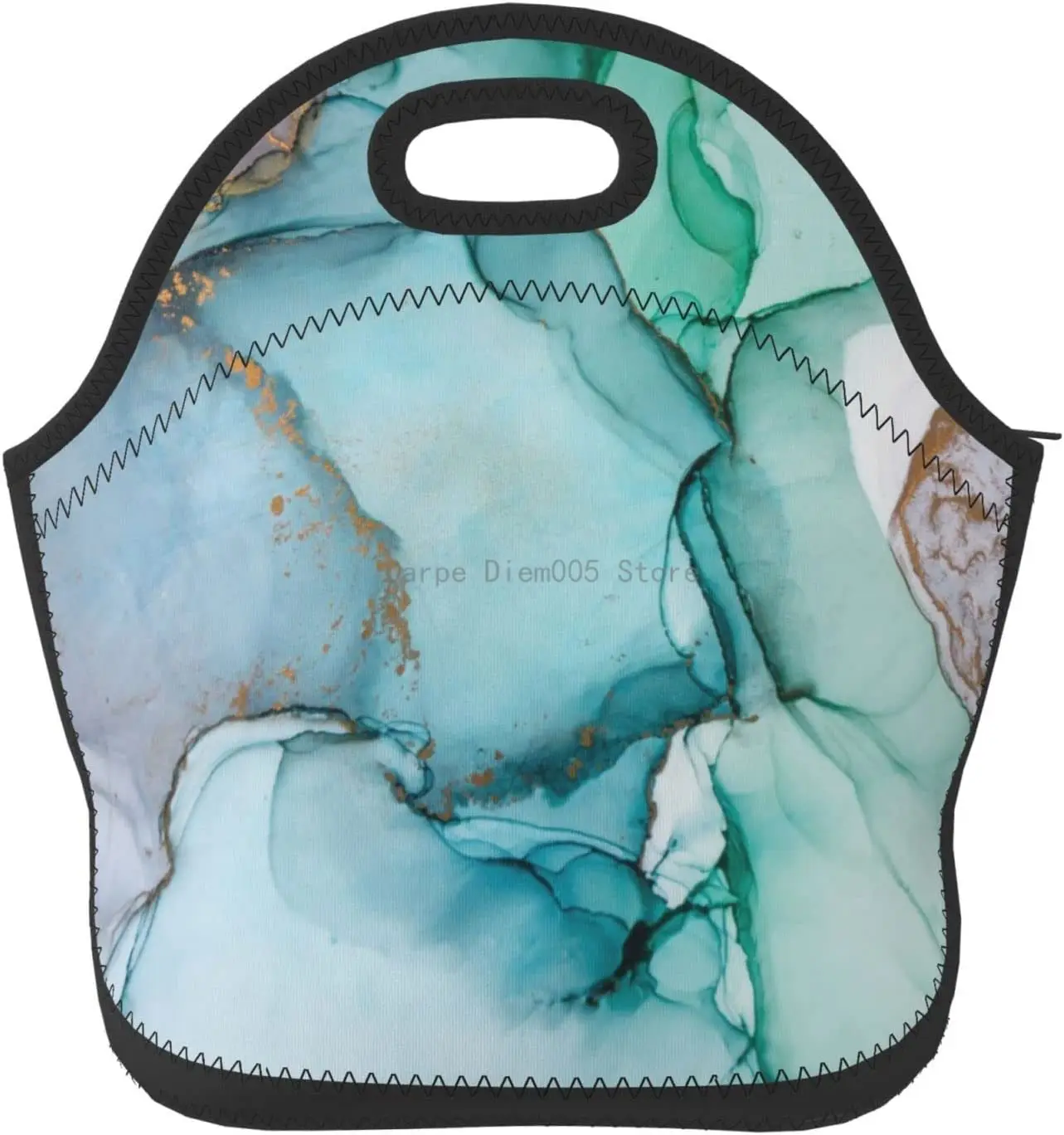 

Natural Marble Stone Abstract Texture Print Insulated Lunchbox for Women Adults Teens Students