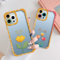 brilliant flower cases for iphone 13 12 mini 11 pro max xs x xr 7 8 plus se 2020 2022 transparent soft tpu protection shell