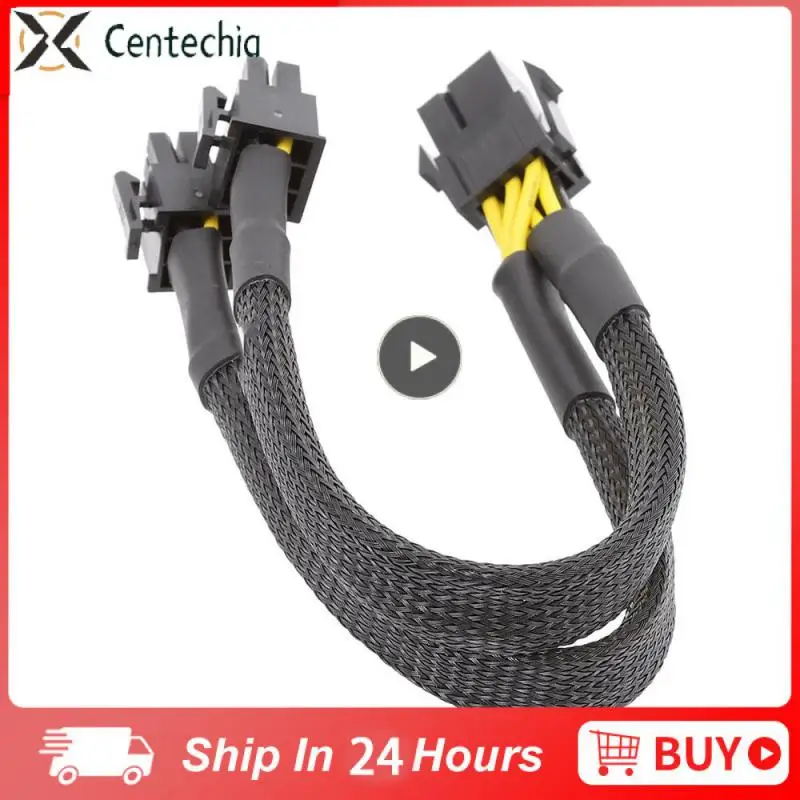 

6p To6pin One-to-two Patch Cord Not Easy To Rust Graphics Card Patch Cord 2 Port Dual 6pin 20cm Extension Line Durable 37g