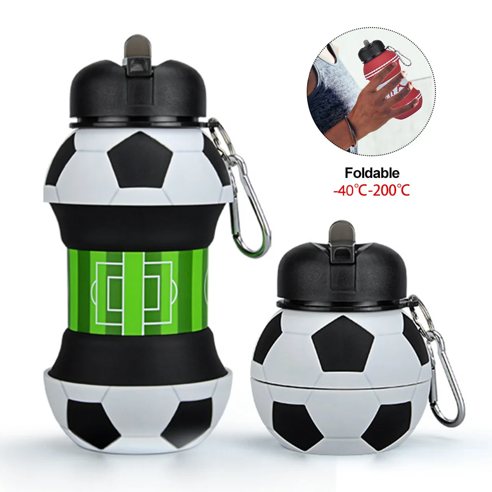 S Portable Sports Water Bottle Football Soccer Ball Shaped W