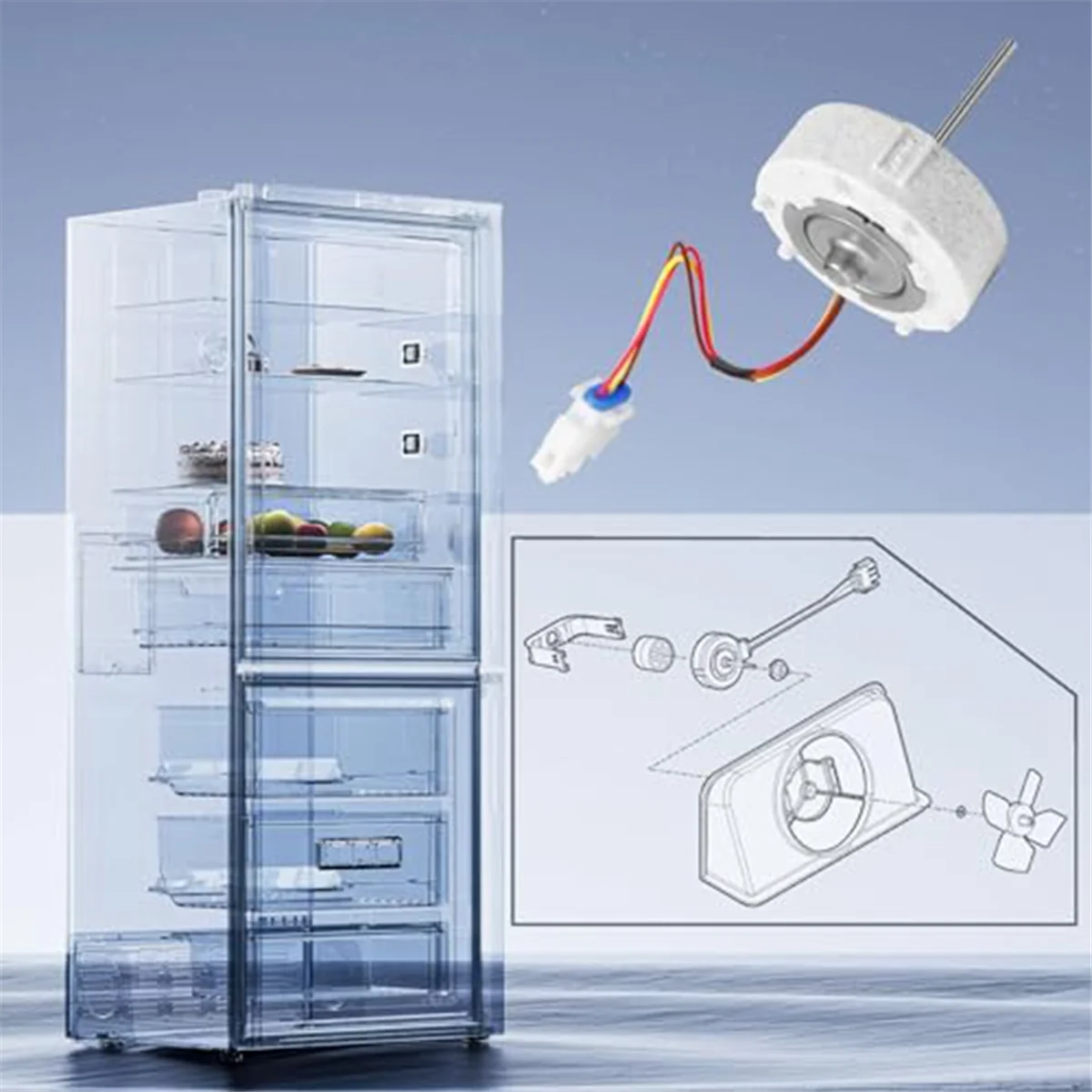 809069201 AP6041795 двигатель вентилятора испарителя для Frigidaire Kenmore Electrolux DGHD2361 253 70342 4456990