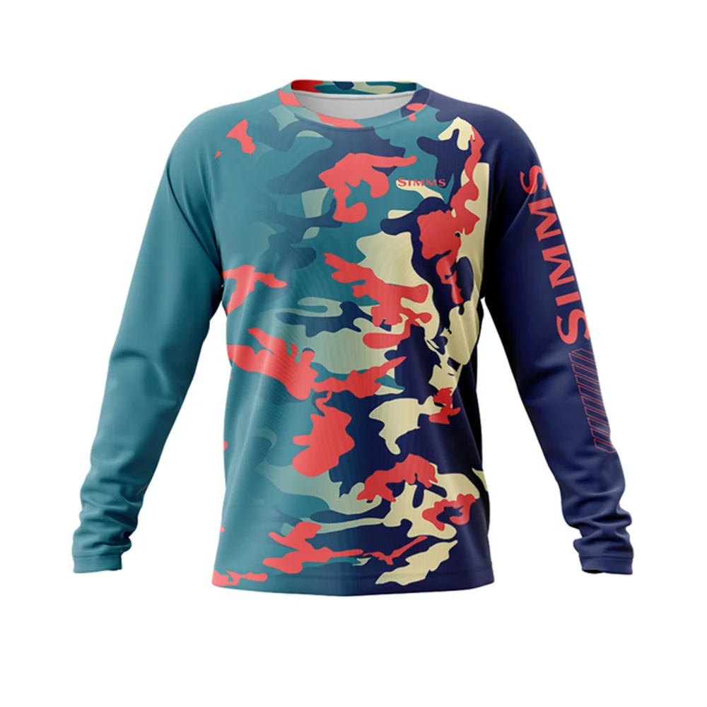 2022 Men's Fishing Camouflage Long Sleeve Upf Shirts UV Protection Fly Fishing Shirt Camisa De Pesca Com Proteção Uv Clothing