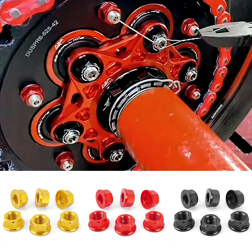 Фото Гайки оси заднего колеса M10*1.25 для Ducati 748 848 998 MONSTER 797 1100 S2R S4R HYPERMOTARD MULTISTRADA 1100 SCRAMBLER №2