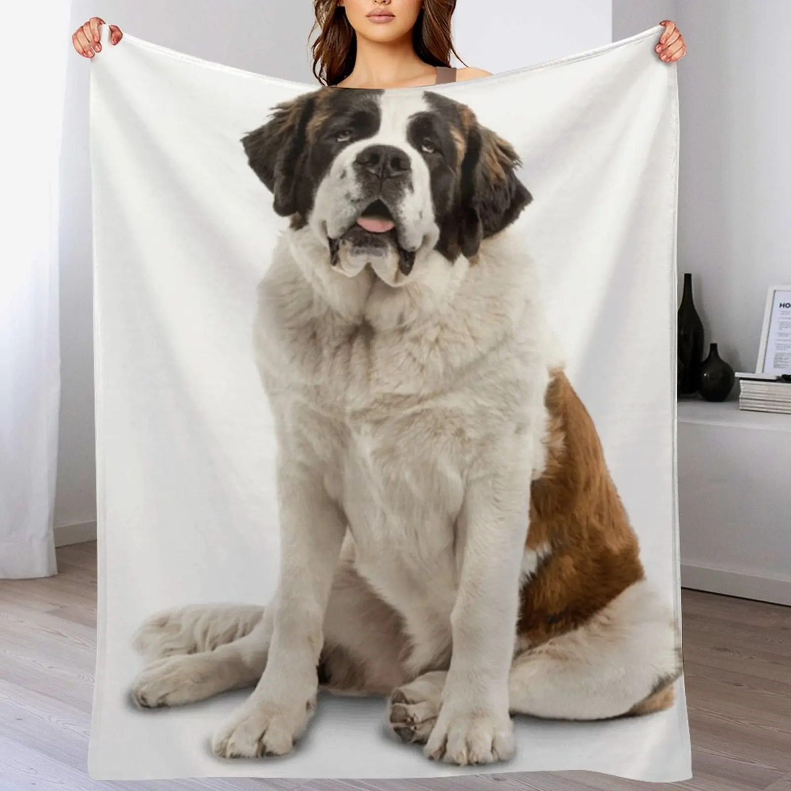 Одеяло для декоративных диванов с пациентом Сенбернард винтажные одеяла детские