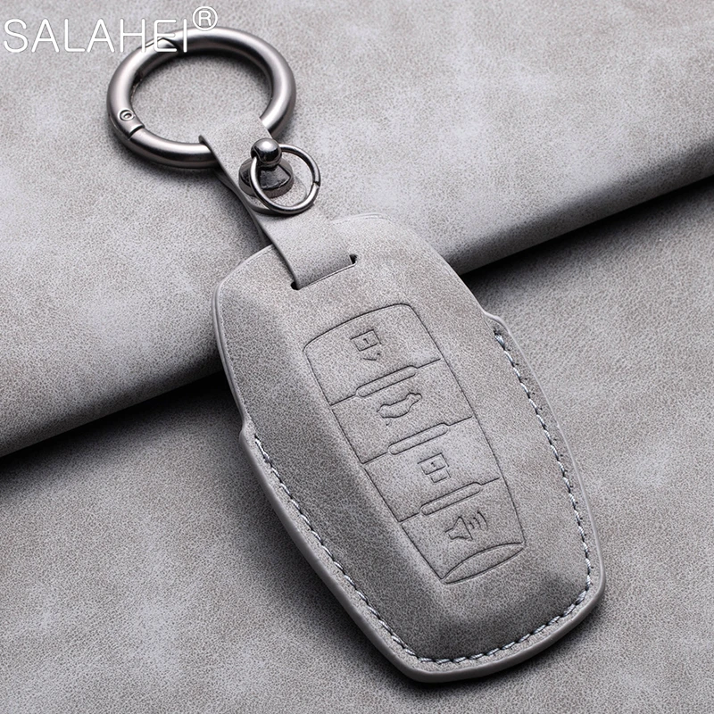 

New Sheepskin Car Key Case Full Cover Keychain For Great Wall Haval/Hover H6 H7 H4 H9 F5 F7 H2S Protector Shell Auto Accessories