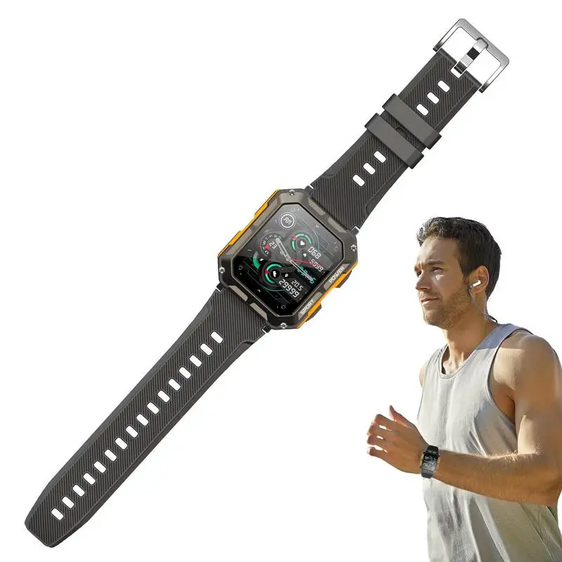 

Smart Watch For Men Military Smartwatch IP68 Waterproof 1.83 Inches HD Screen Full Touch Outdoor Smart Watches