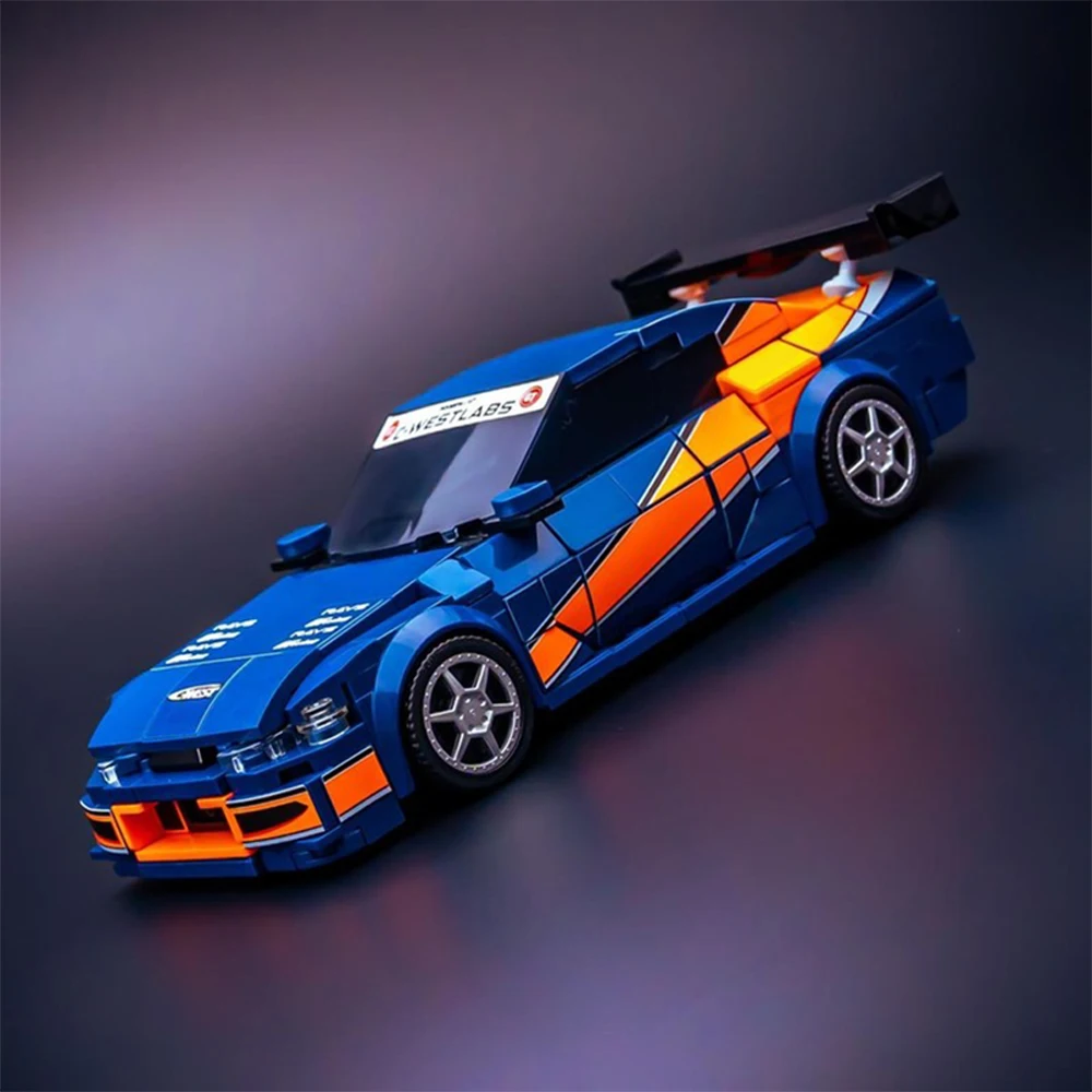 Фото Новая модель MOC Speed ​ ​ Серия «Знаменитые фильмы»: Конструктор S15 «Гоночный автомобиль» — Модульный набор для сборки спортивного автомобиля, подарок для мальчика №5