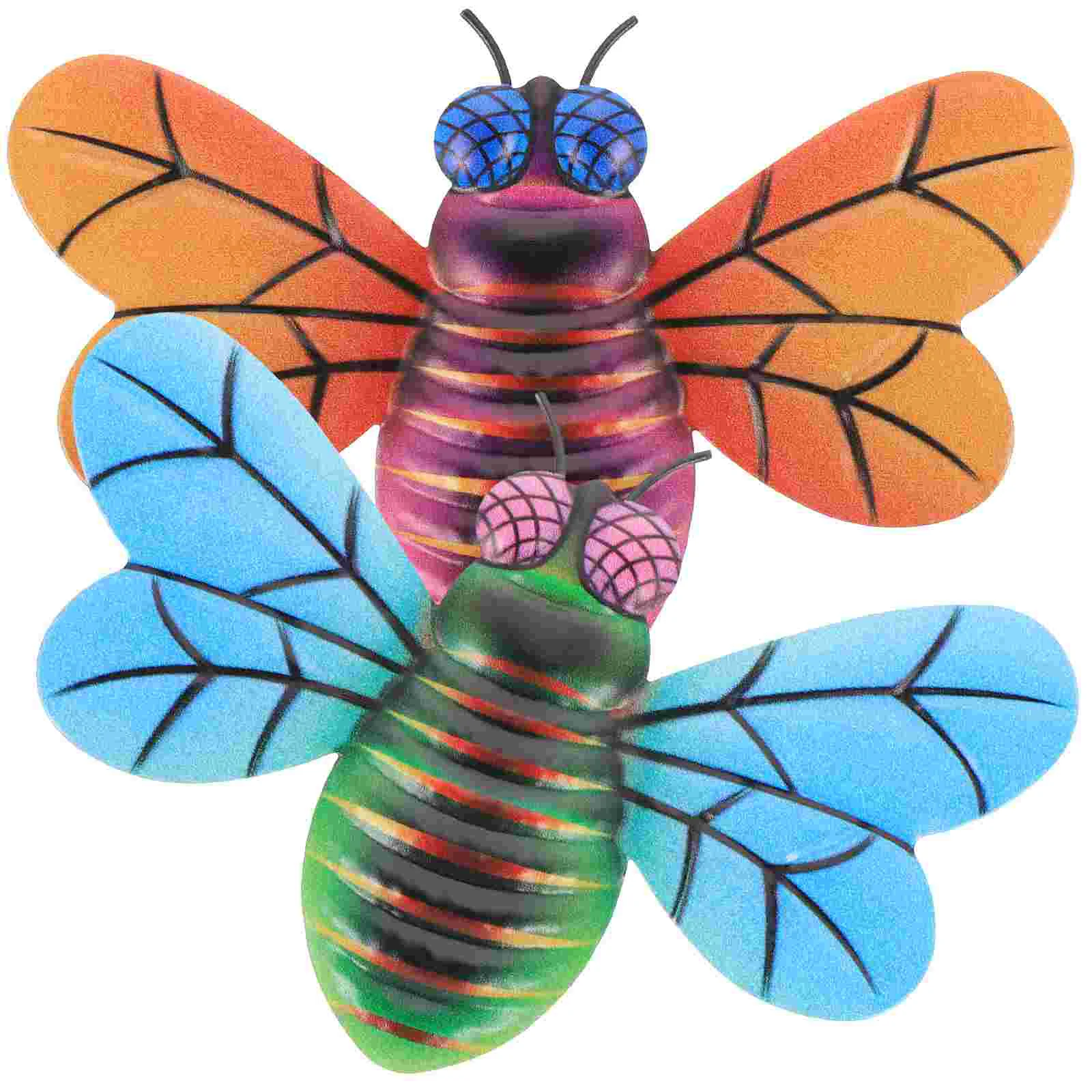 

Wall Metaldecorgarden Sculpture Hanging Honeybee Iron 3D Decoration Animal Figurines Honey Bumblebeeartwork Honeybees Ornament